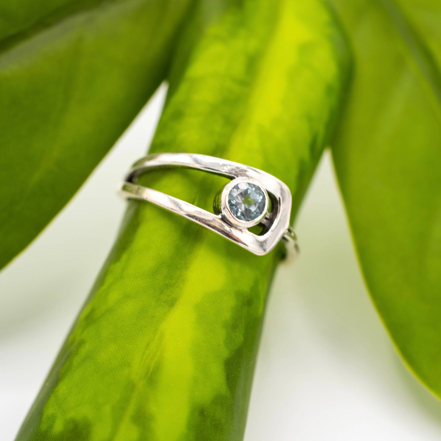 Sterling Silver Blue Topaz Harmony Ring