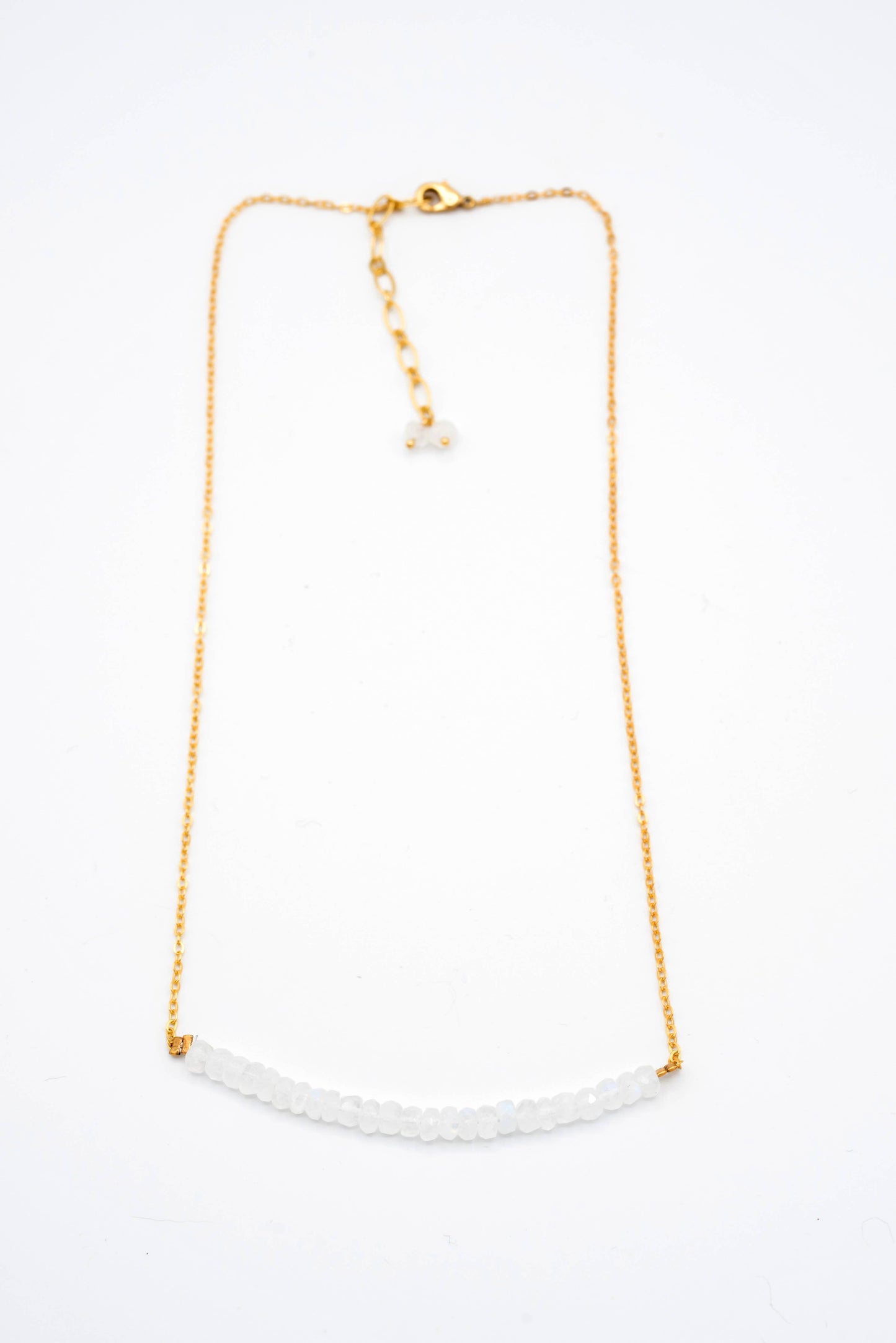 Gold Plated Stone Bar Necklace