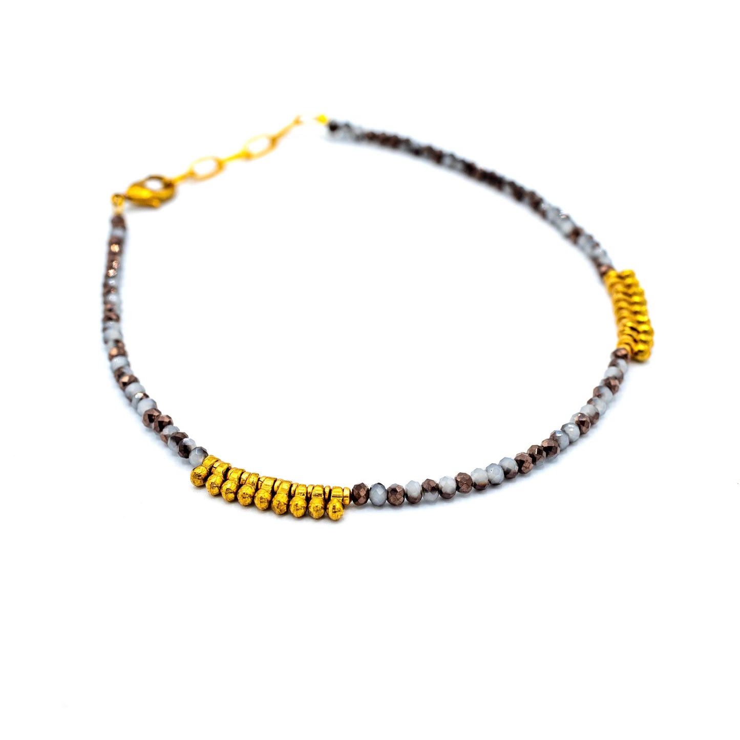 Brass Beaded Anklet