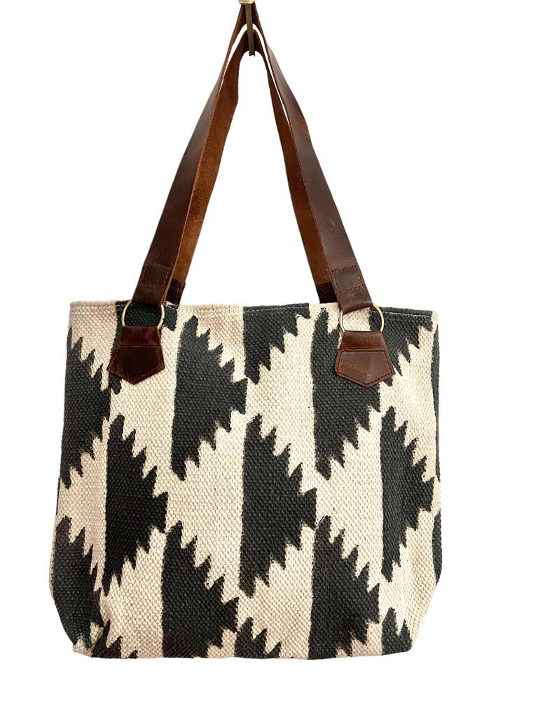 Blockprint Pyramid Shoulder Bag