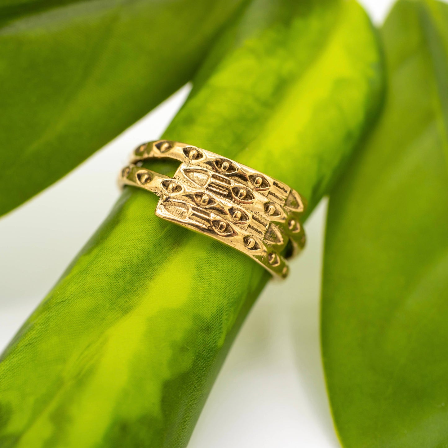 Brass Stacked Band Ring