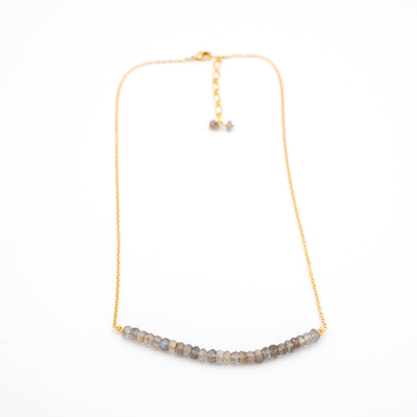 Gold Plated Stone Bar Necklace