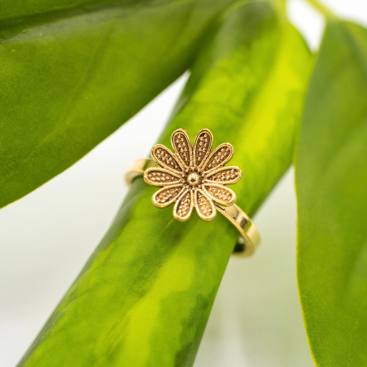Brass Blossom Ring