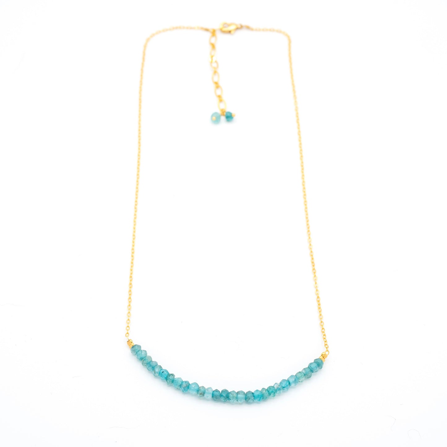 Gold Plated Stone Bar Necklace