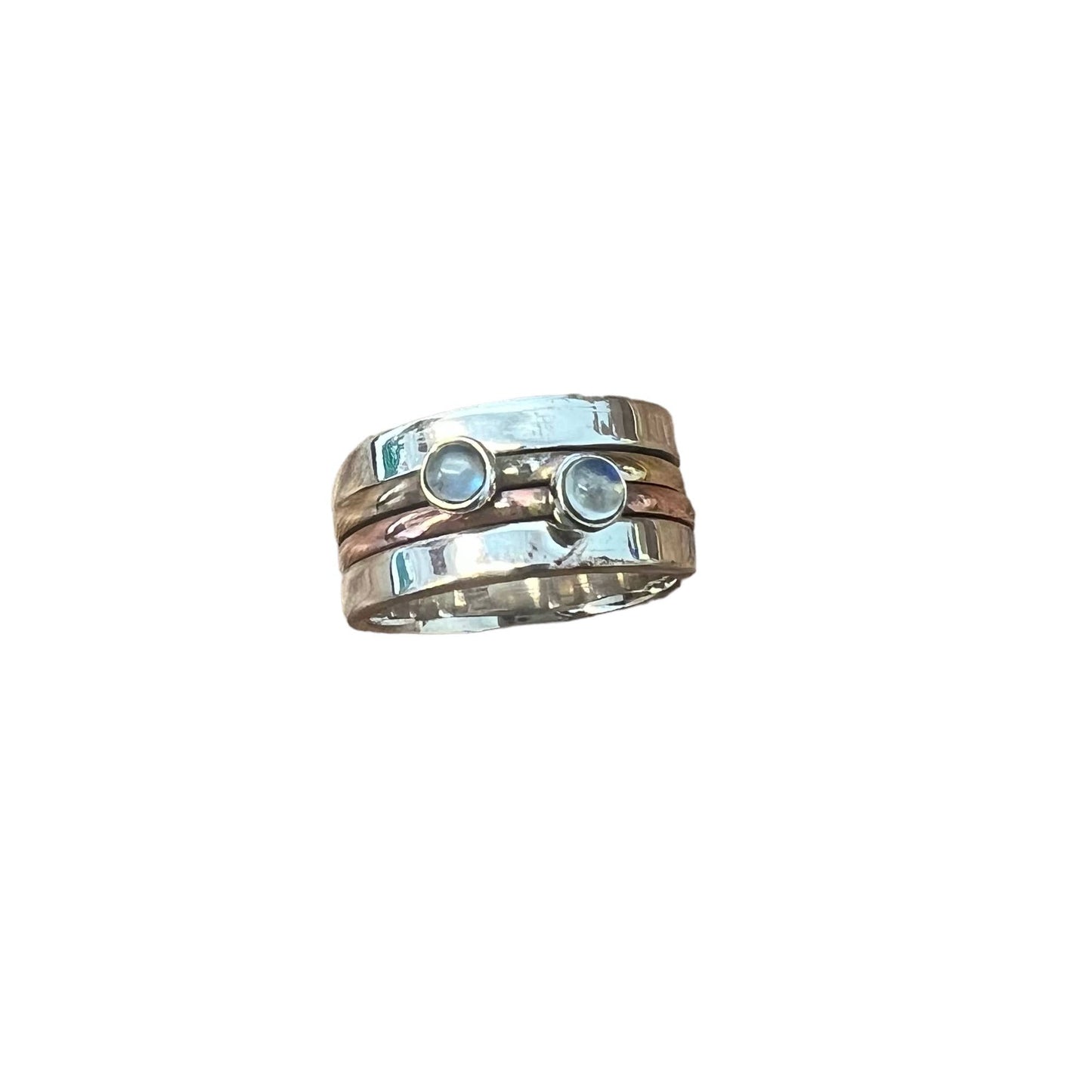 Sterling Silver Spinner Ring with MOONSTONE