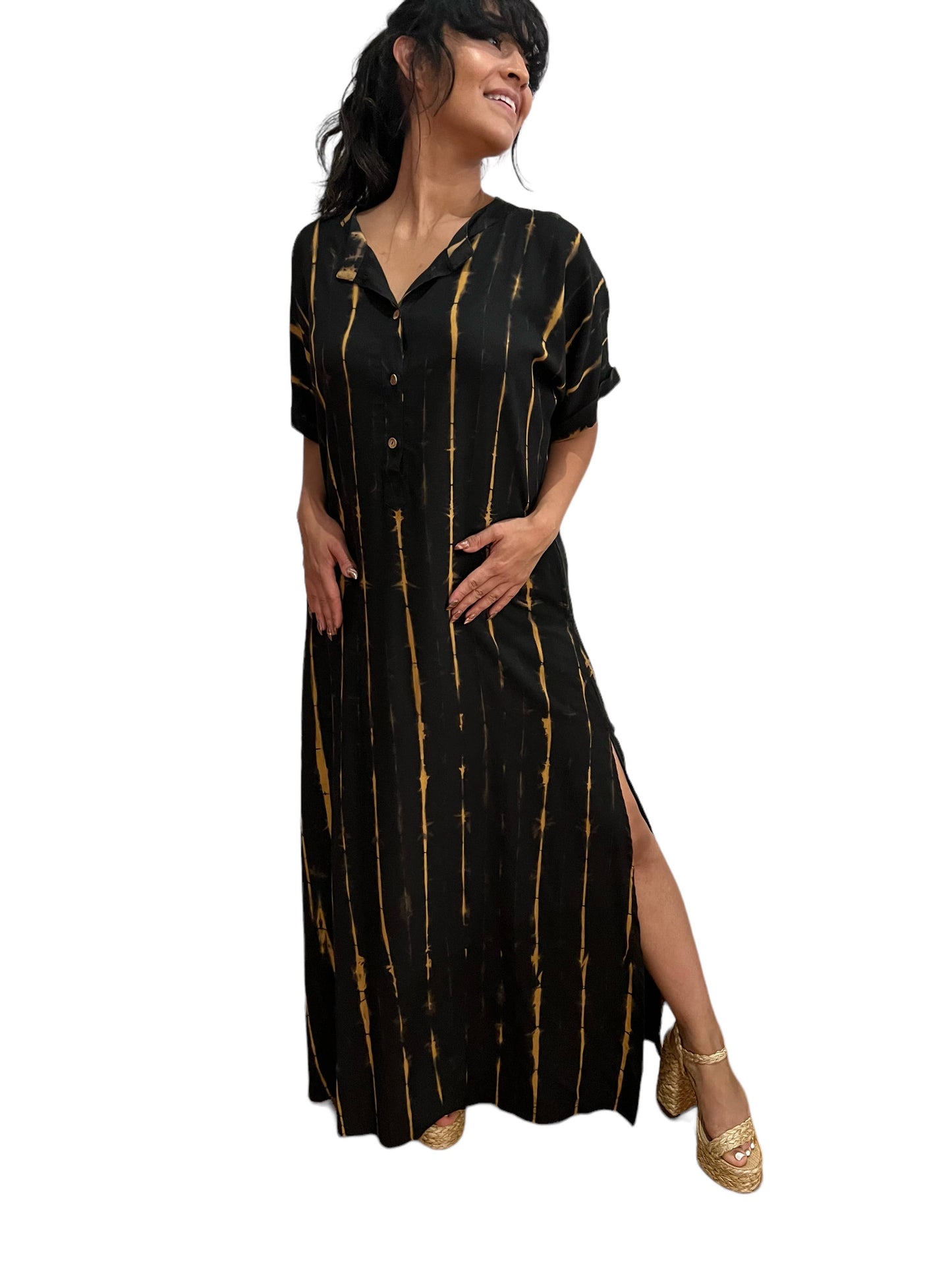 Tie Dye Button Dress