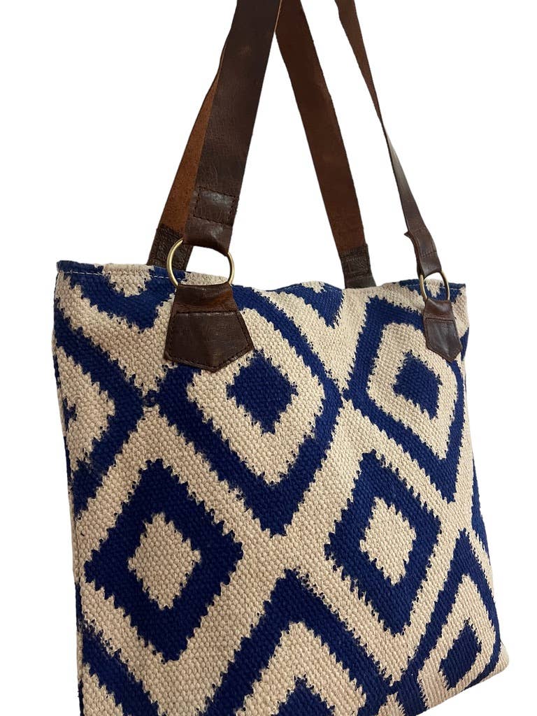 Blockprint Diamond Shoulder Bag