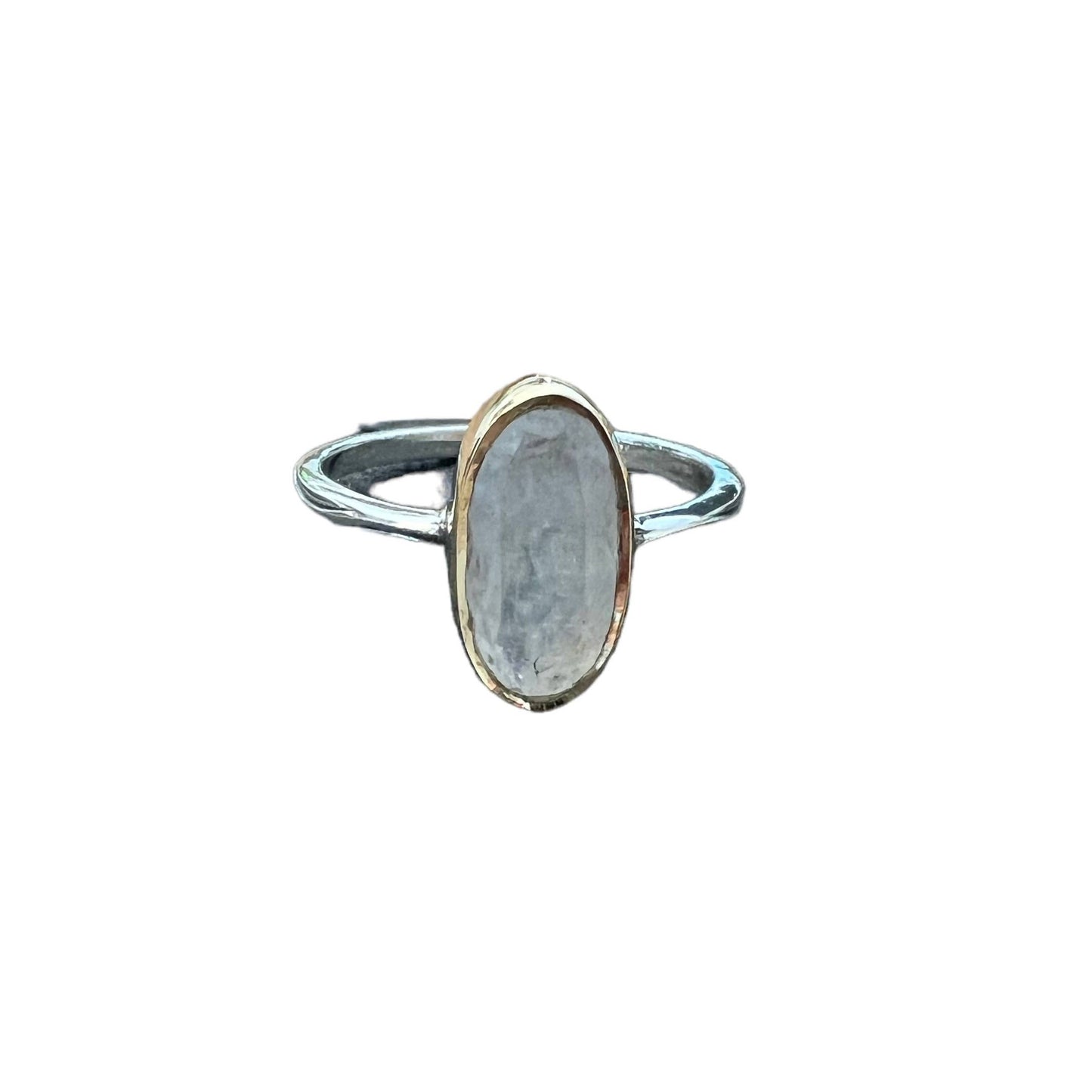 Sterling Silver Ring with Brass Accent