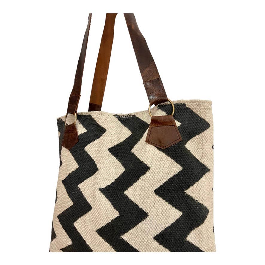 Blockprint Zig Zag Shoulder Bag
