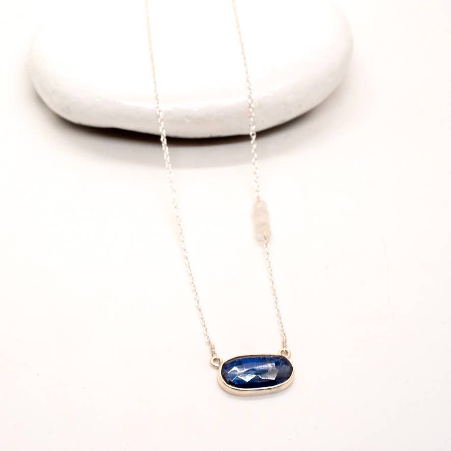 Sterling Silver Aura Stone Necklace