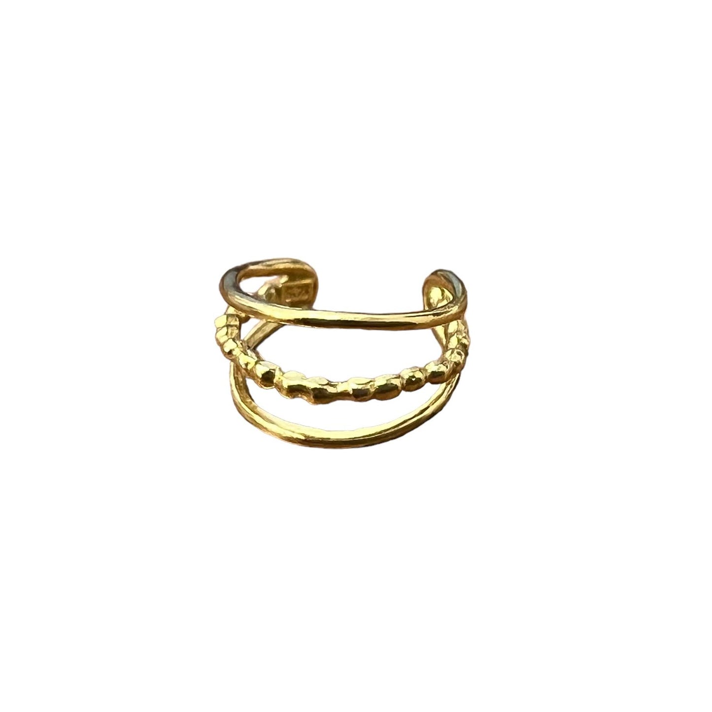 Decorated Three Bar Ear Cuff