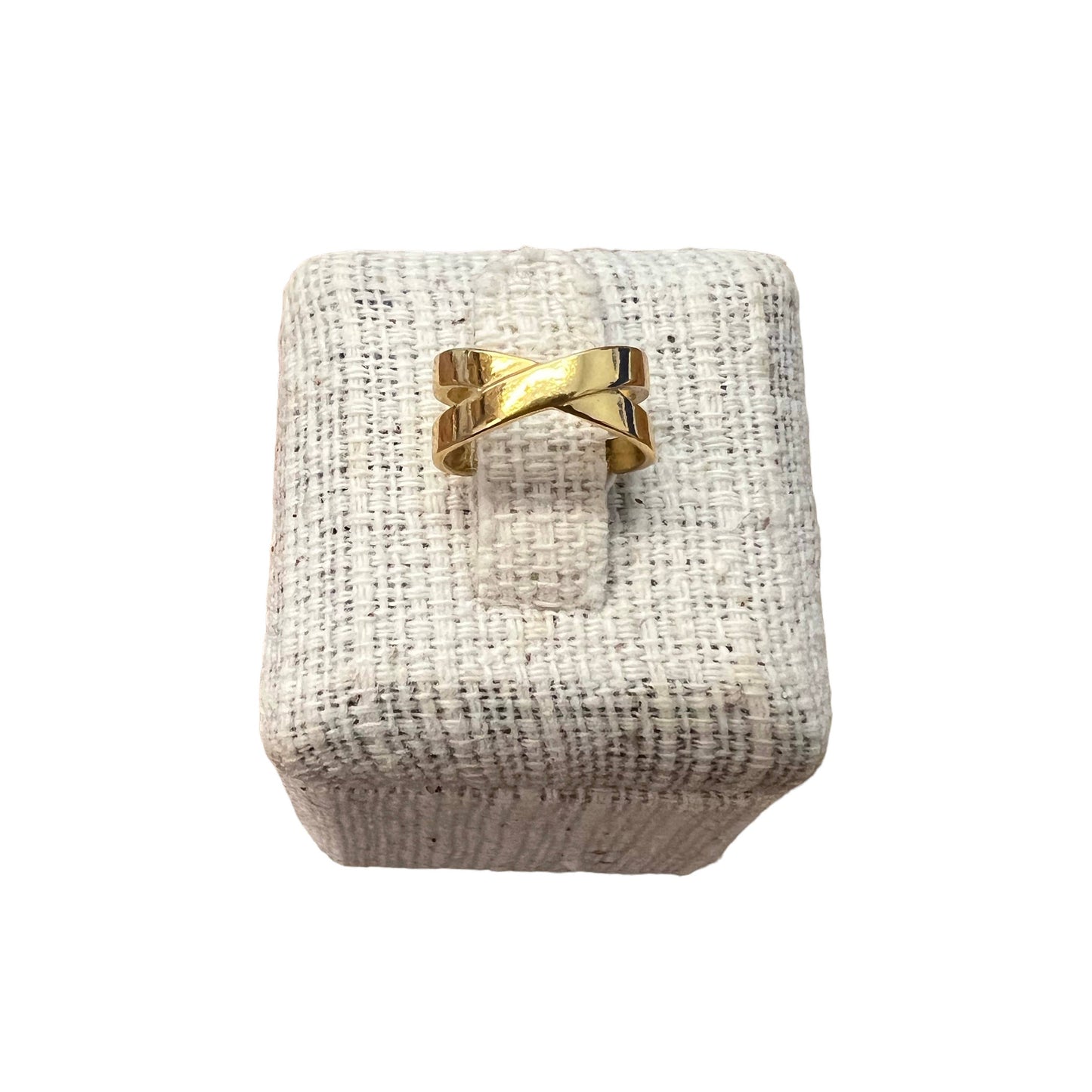 Thick Cross Bar Ear Cuff - Sterling Silver & Gold
